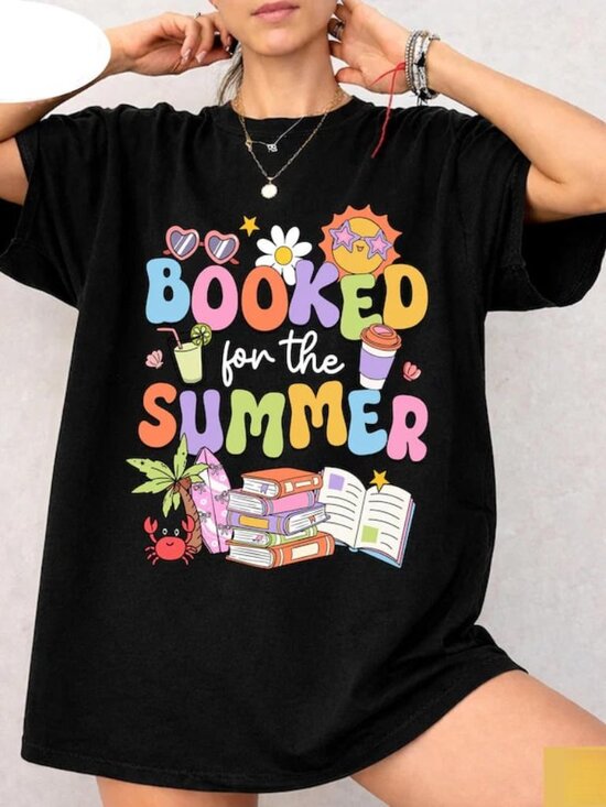 Tops - Retro Book Lover Tee, Summer Books Shirt, Gift For Book Lover
